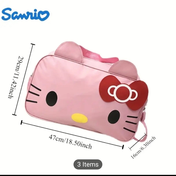Sanrio Hello Kitty Travel bag. For size see pics. Color: pink. - Picture 5 of 6